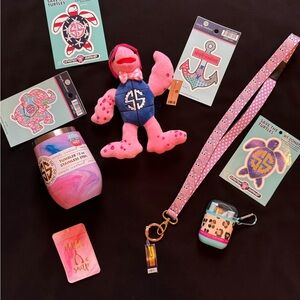 Simply Southern tumbler, lanyard, turtle, more